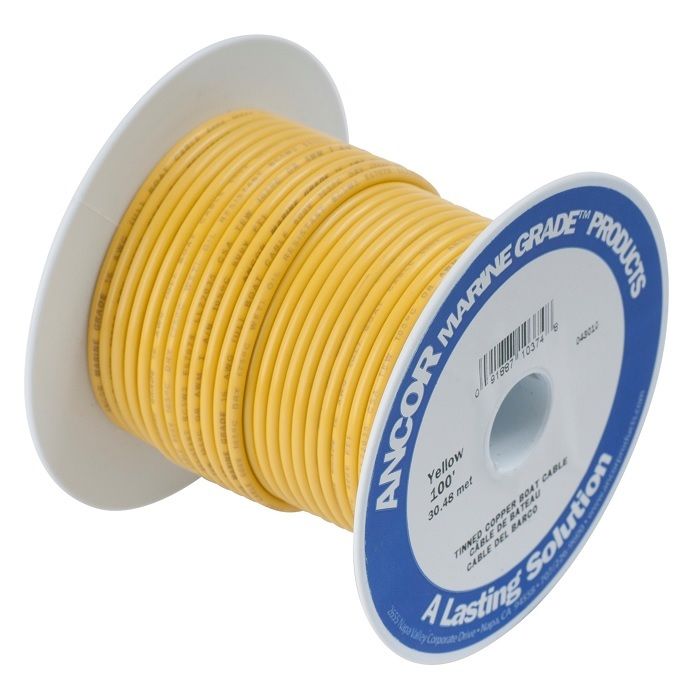 Ancor #10 Yellow 100' Spool Tinned Copper