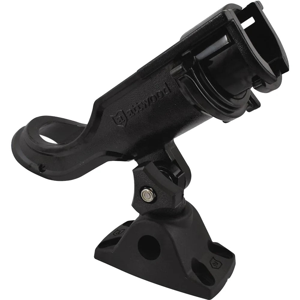 Attwood Heavy Duty Adjustable Bl;ack Rod Holder With Combo Mount
