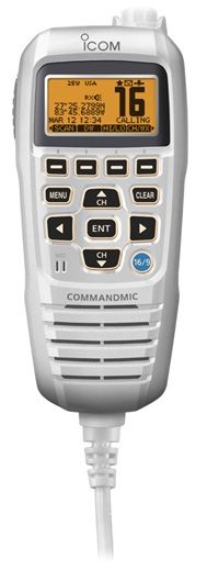 Icom Hm195sw Command Mic Iv Super White Second Station