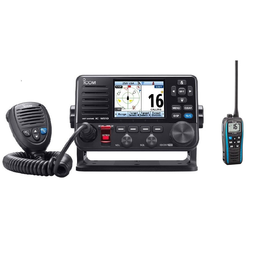 Icom M510 Evo Vhf With Nmea2000 M25 Blue Promo Bundle