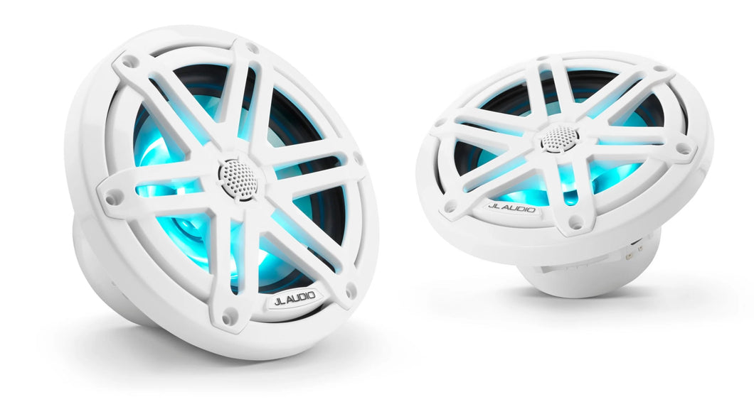 Jl Audio M3 6.5in Coaxial Speakers White Sport Grille With Rgb Led