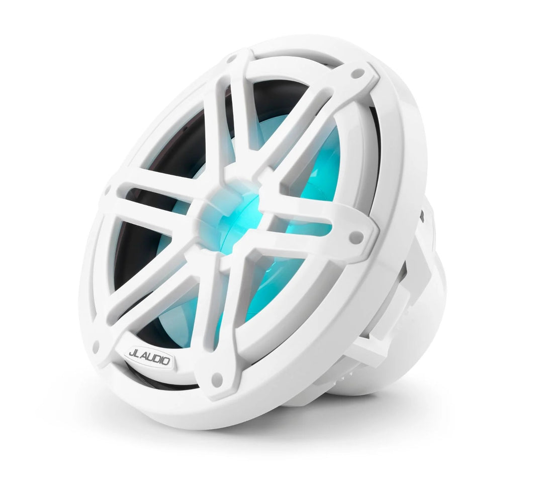 Jl Audio M3 10in Marine Subwoofer White Sport Grille With Rgb Led