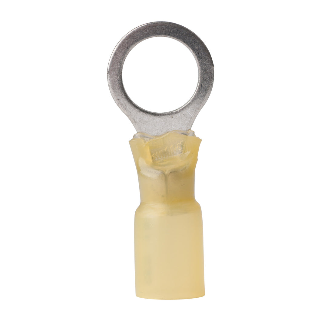 Ancor 12-10 3-8 Ring Terminal Heat Shrink Yellow 25 Pack