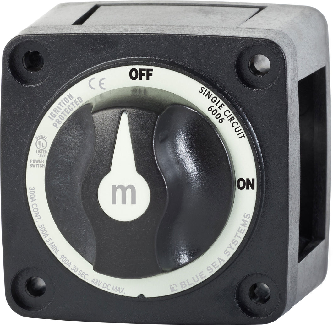 Blue Sea M-series Battery Switch On-off Black With Knob
