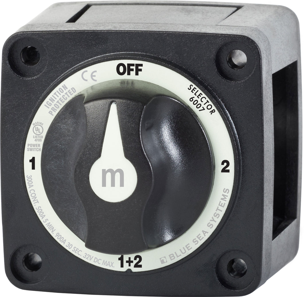 Blue Sea M-series Battery Switch On-off-on-both With Knob Black