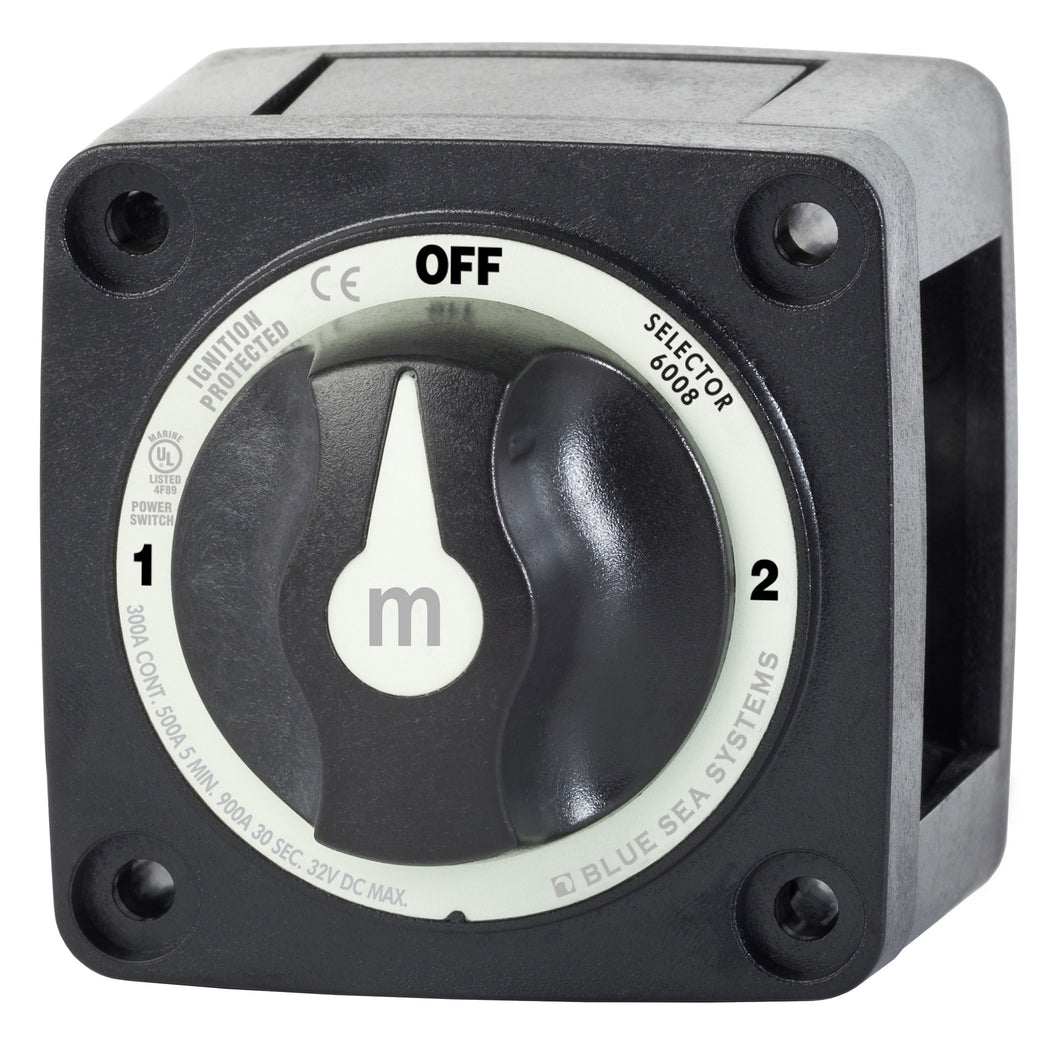 Blue Sea M-series Battery Switch On-off-on With Knob Black