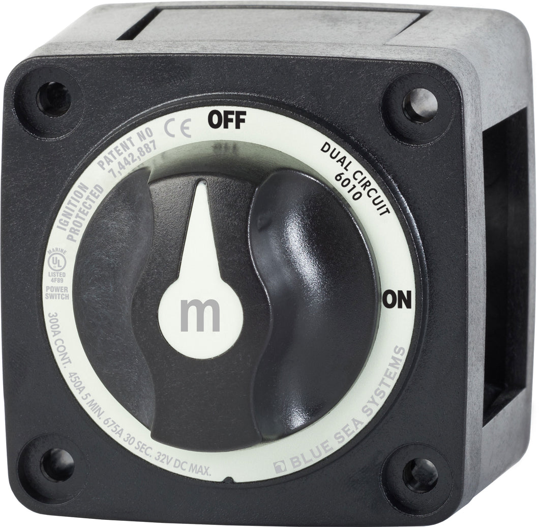 Blue Sea M-series Battery Switch On-off- Dual Circuit Black