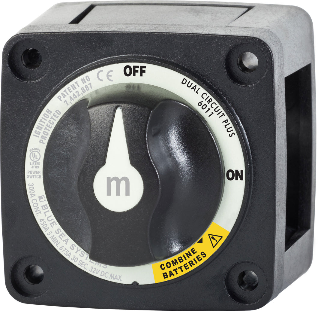Blue Sea M-series Battery Switch On-off Dual Circuit Plus Black