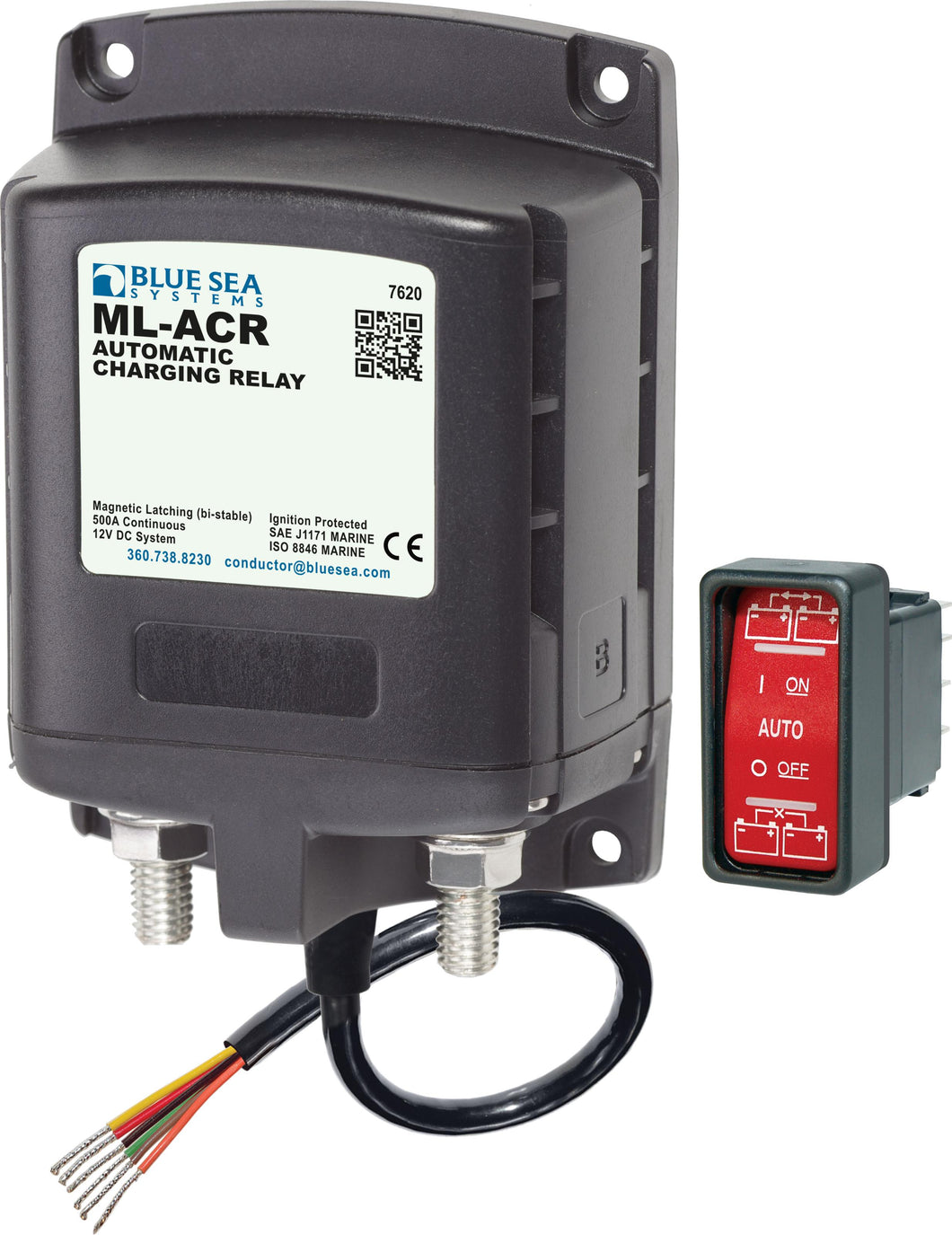 Blue Sea Ml-acr Automatic Charging Relay 12vdc 500a