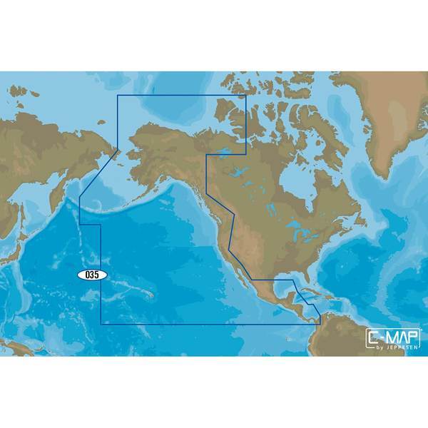 C-map M-na-d035 4d Microsd Pacific Coast Panama To Alaska Continental