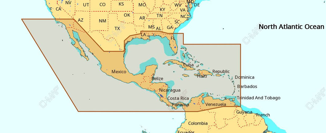 C-map Na-m027 Max Wide Microsd Central America And Caribbean