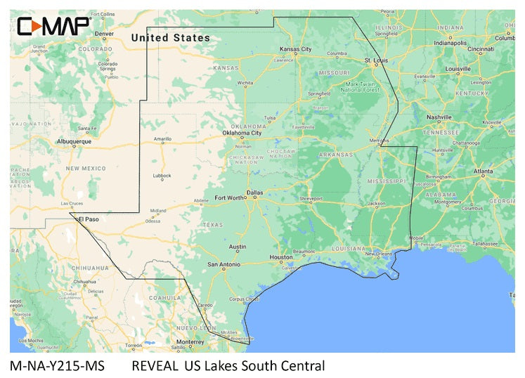 C-map Reveal Inland Us Lakes South Central