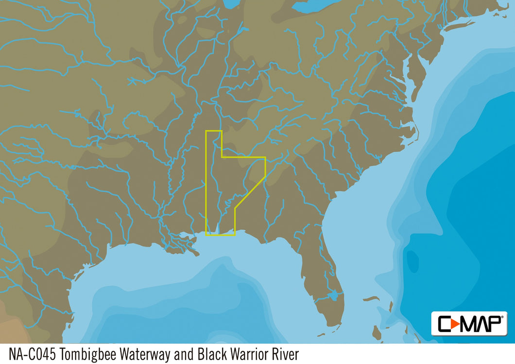 C-map Na-c045 Black Warrior & Lower Tom Bigbee River