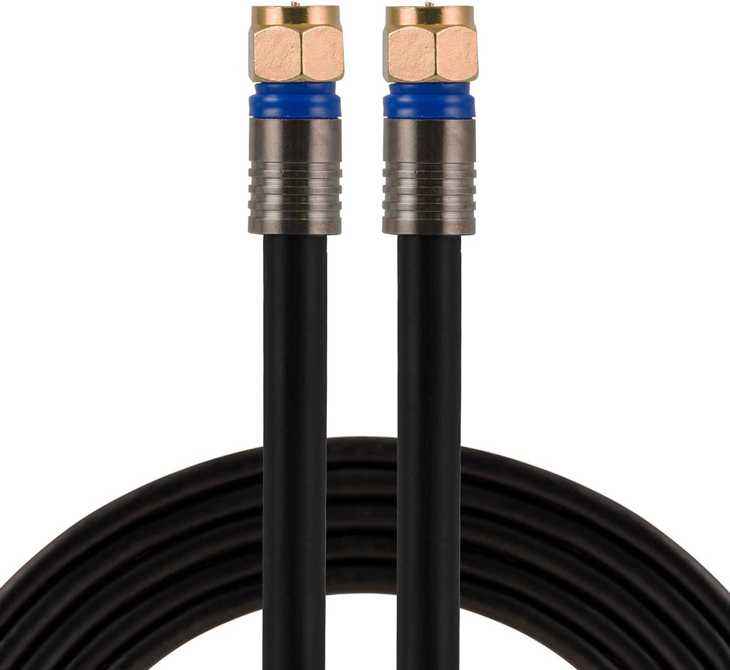 Rg6 Coaxial Cable 15' With F-type Connectors