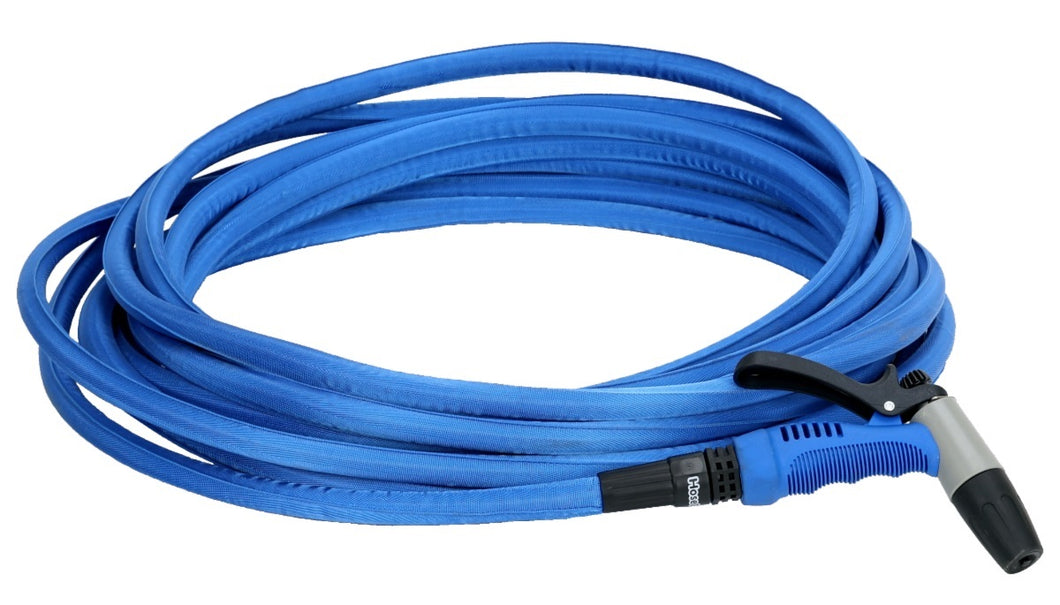 Hosecoil 50' Blue Flexible Hose Kit With Rubber Tip Nozzle