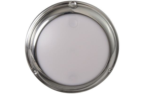 Lumitec Touch Dome White-red Led Light Stainless Finish 12-24v