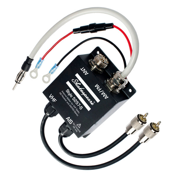 Shakespeare 5257-s Splitter Vhf, Ais(receive Only), Am-fm With 1 Antenna